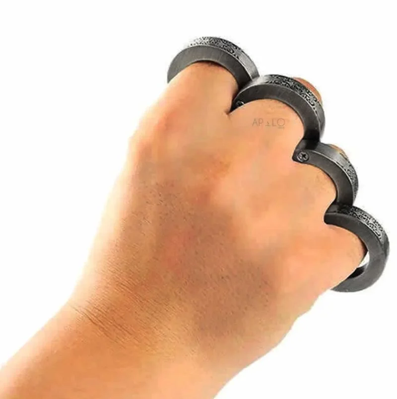 Manopla Plegable Defensa Personal Anillo Puño Nudillo Acero