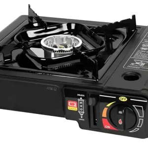 Estufa Portatil Fogon Camping + Accesorios + 4 Gas Butano