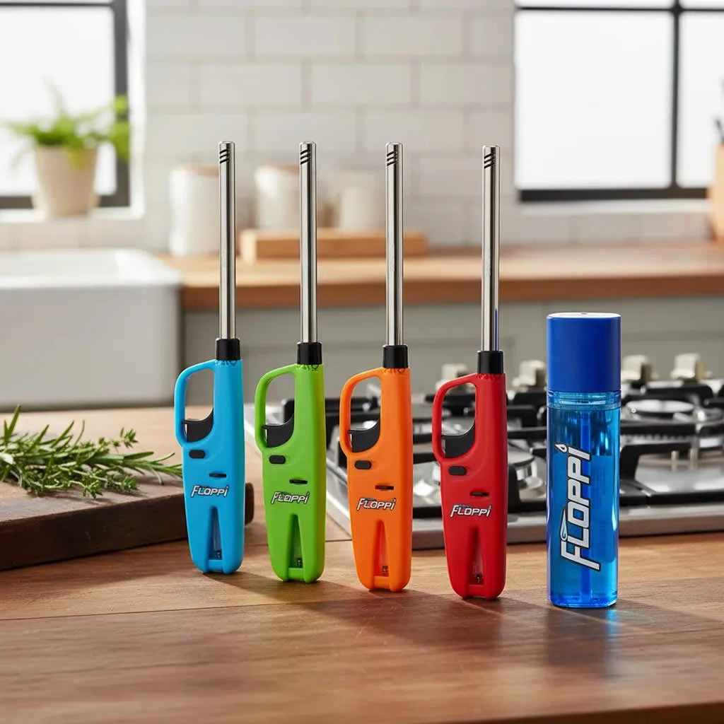 Encendedor Mechero Briquet Cocina + 1 Recarga Gas Butano