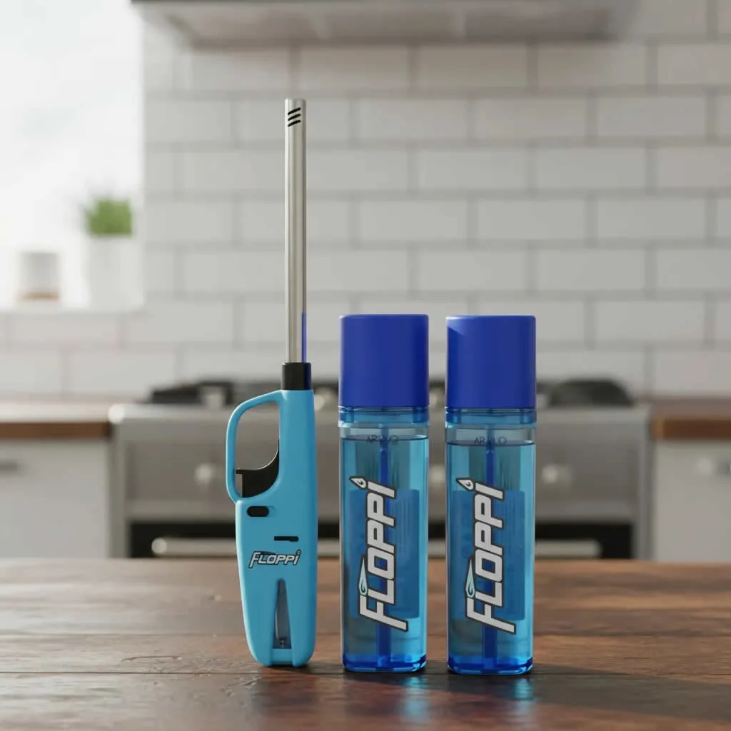 Encendedor Mechero Briquet Cocina + 2 Recargas Gas Butano