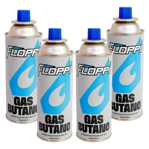 Tanque Gas Butano X 4 Und Cocina Soplete Encendedor Camping