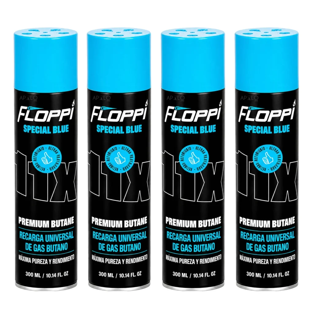 Recarga Gas Butano X4 Und Tanque Soplete Encendedor + Adaptador