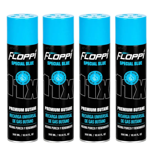 Recarga Gas Butano X4 Und Tanque Soplete Encendedor + Adaptador