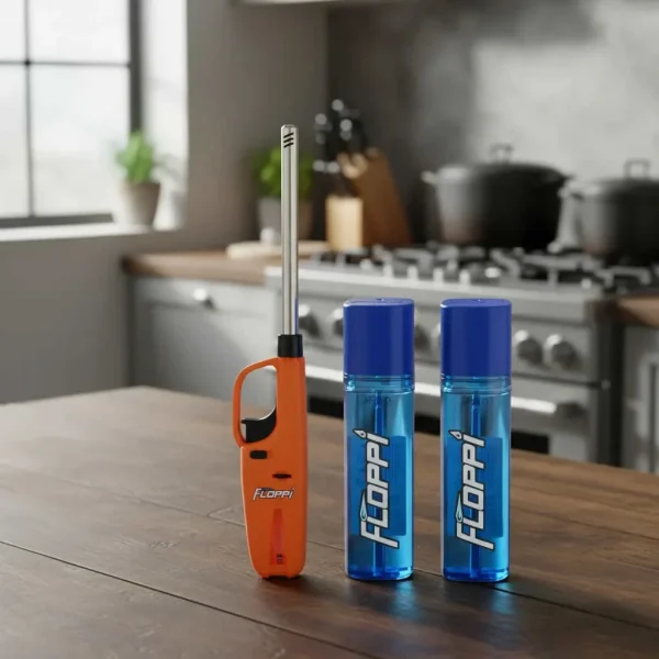 Encendedor Mechero Briquet Cocina + 2 Recargas Gas Butano