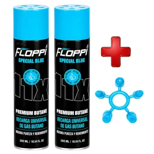 Recarga Gas Butano X2 Und Tanque Soplete Encendedor + Adaptador