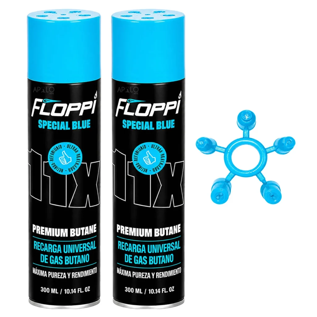 Recarga Gas Butano X2 Und Tanque Soplete Encendedor + Adaptador
