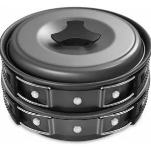 Set Cocina Estufa Gas + Portacomidas Olla Sarten + 3 Butano
