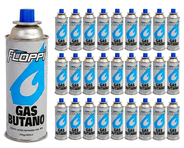 Tanque Gas Butano X 28 Und Cocina Soplete Encendedor Camping