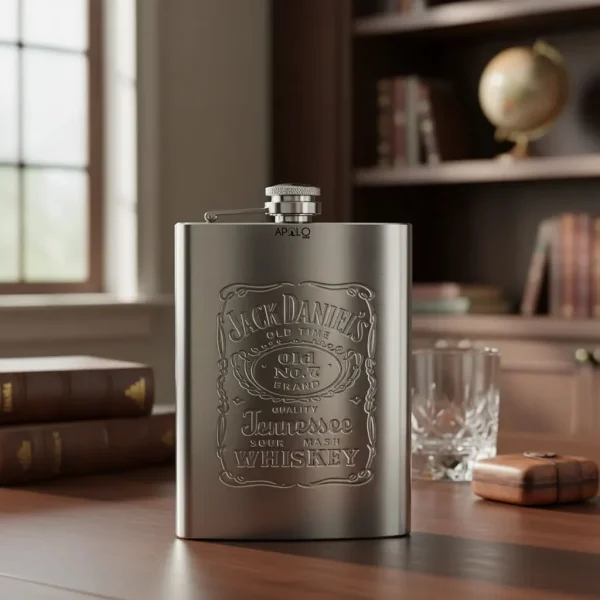 Licorera Whiskera Portatil Jack Daniels 8 Onz Acero Inoxidable