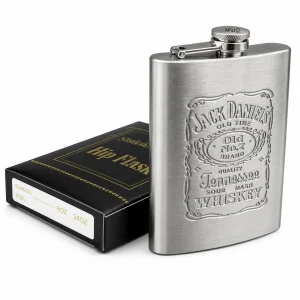 Licorera Whiskera Portatil Jack Daniels 8 Onz Acero Inoxidable