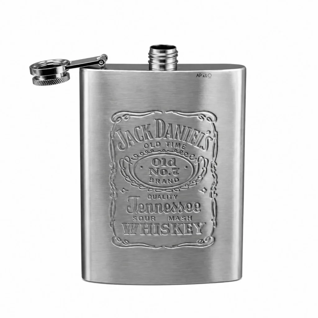 Licorera Whiskera Portatil Jack Daniels 8 Onz Acero Inoxidable