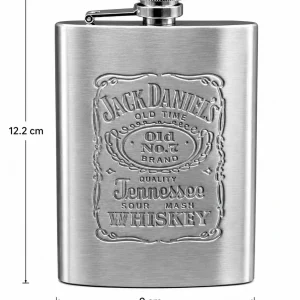 Licorera Whiskera Portatil Jack Daniels 8 Onz Acero Inoxidable