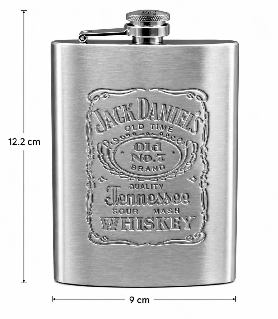 Licorera Whiskera Portatil Jack Daniels 8 Onz Acero Inoxidable