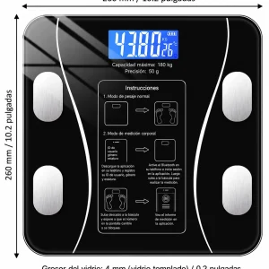 Bascula Digital Pesa Personal Inteligente Bluetooth 180 Kg