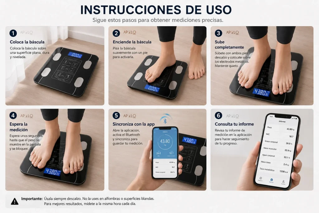Bascula Digital Pesa Personal Inteligente Bluetooth 180 Kg