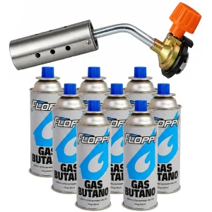 Antorcha Soplete Flameador Soldadura Salida Ancha + 8 Butano