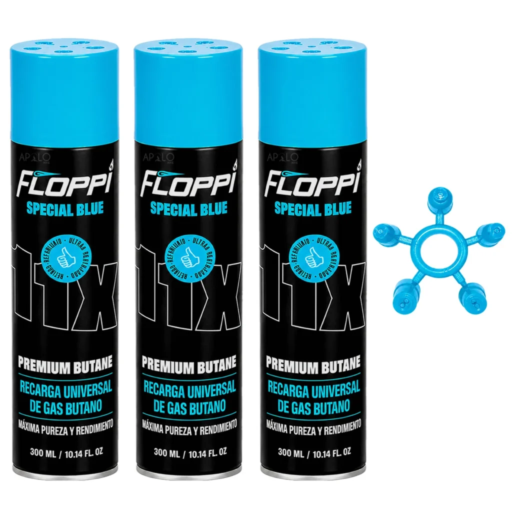 Recarga Gas Butano X3 Und Tanque Soplete Encendedor + Adaptador