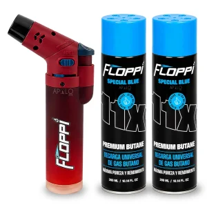 Soplete Encendedor Flameador Antorcha + 2 Recarga Gas Butano