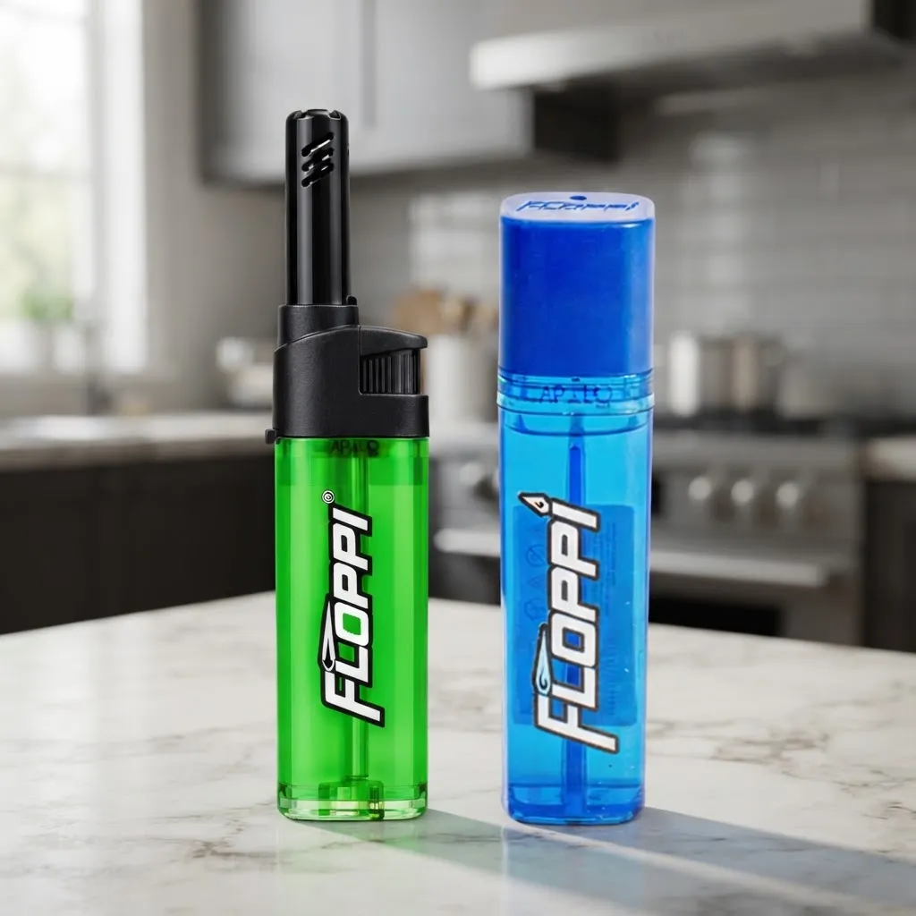 Encendedor Recargable Briquet Ajustable + 1 Recarga Gas Butano