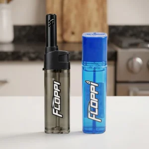 Encendedor Recargable Briquet Ajustable + 1 Recarga Gas Butano