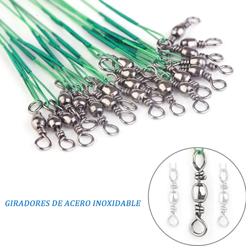 Girador Rotador # 3/0 Pesca Deportiva Acero Inoxidable X 20 Und