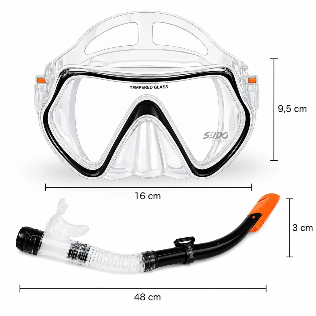 Set De Careta Y Snorkel Swimmer Kit Natación Buceo Silicona
