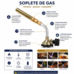 Antorcha Soplete De Gas Butano Para Soldadura Cobre